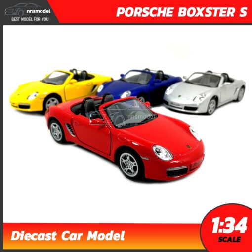 โมเดลรถสปอร์ต PORSCHE BOXSTER S (Scale 1:34) โมเดลรถเหล็ก มี 4 สี