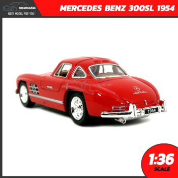 โมเดลรถเบนซ์ Mercedes Benz 300SL 1954 สีแดง (Scale 1:36) โมเดลรถเหล็ก มีลานดึงปล่อยวิ่งได้