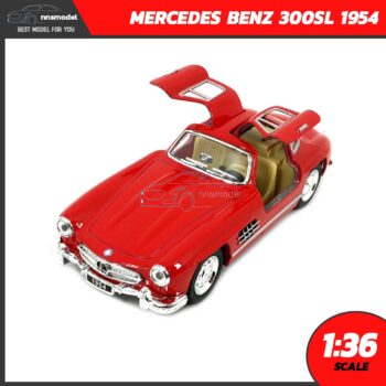 โมเดลรถเบนซ์ Mercedes Benz 300SL 1954 สีแดง (Scale 1:36) โมเดลรถเหล็ก จำลองเหมือนจริง