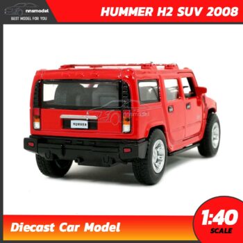โมเดลรถเหล็ก HUMMER H2 SUV 2008 สีแดง (Scale 1:40) รถโมเดล มีลานดึงปล่อยวิ่งได้