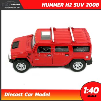 โมเดลรถเหล็ก HUMMER H2 SUV 2008 สีแดง (Scale 1:40) model car ประกอบสำเร็จ Diecast Model