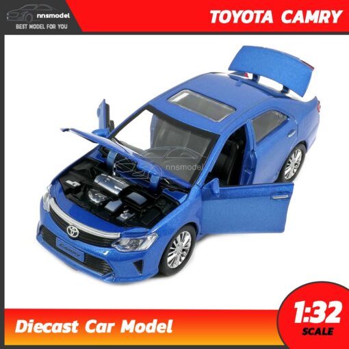 โมเดลรถเหล็ก โตโยต้า แคมรี่ TOYOTA CAMRY สีฟ้า (Scale 1:32) Diecast Model เปิดได้ครบ