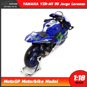 โมเดล MotoGP Yamaha YZR-M1 99 Jorge Lorenzo (1:18) โมเดลรถสะสม Diecast Model Maisto