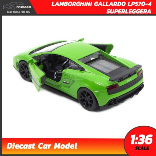 โมเดลรถ LAMBORGHINI GALLARDO LP570-4 SUPERLEGGERA สีเขียว (Scale 1:36) รถเหล็กโมเดล Diecast Model