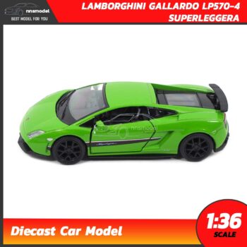 โมเดลรถ LAMBORGHINI GALLARDO LP570-4 SUPERLEGGERA สีเขียว (Scale 1:36) รถเหล็กโมเดล พร้อมกล่องแพคเกจ