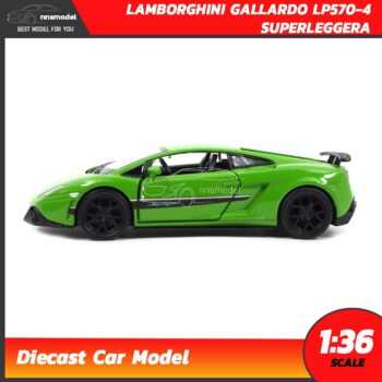 โมเดลรถ LAMBORGHINI GALLARDO LP570-4 SUPERLEGGERA สีเขียว (Scale 1:36) รถเหล็กโมเดล Model car