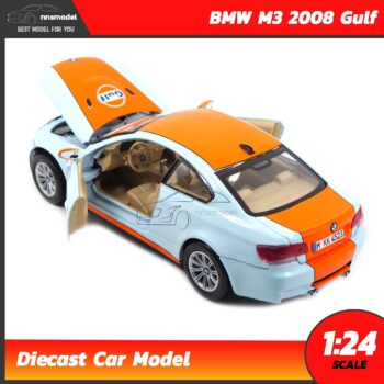 โมเดลรถ BMW M3 2008 Gulf (Scale 1:24) โมเดลรถเหล็ก Motormax