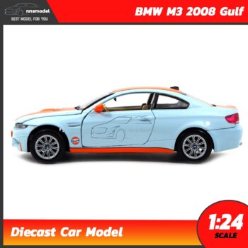 โมเดลรถ BMW M3 2008 Gulf (Scale 1:24) โมเดลรถเหล็ก Diecast Model