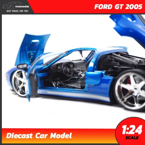 โมเดลรถ FORD GT 2005 JADA TOY (Scale 1:24) โมเดลรถฟาส ฟอร์ดจีที ภายในรถจำลองสมจริง Diecast Model