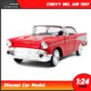 โมเดลรถคลาสสิค CHEVY BEL AIR 1957 สีแดง (Scale 1:24)