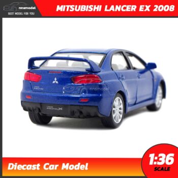 โมเดลรถเหล็ก MITSUBISHI LANCER EX2008 สีน้ำเงิน (Scale 1:36) โมเดลรถสะสม