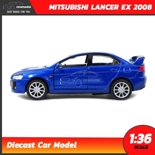 โมเดลรถเหล็ก MITSUBISHI LANCER EX2008 สีน้ำเงิน (Scale 1:36) โมเดลรถสะสม Diecast Model Kinsmart