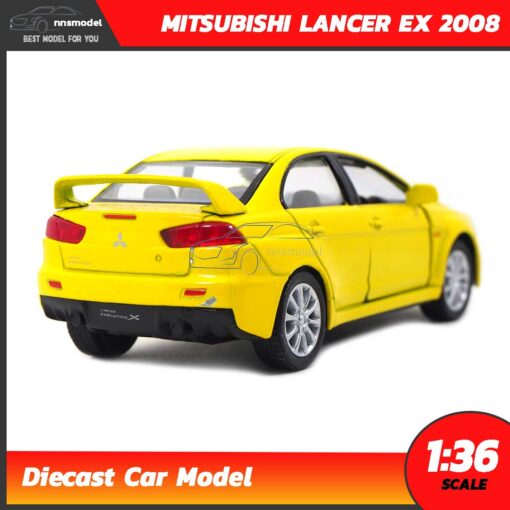 โมเดลรถเหล็ก MITSUBISHI LANCER EX2008 สีเหลือง (Scale 1:36) รถโมเดลจำลองเหมือนจริง