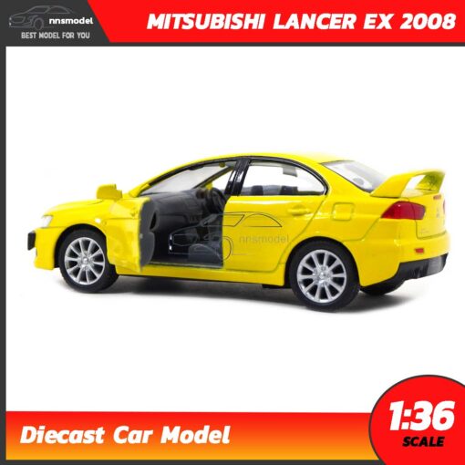 โมเดลรถเหล็ก MITSUBISHI LANCER EX2008 สีเหลือง (Scale 1:36) diecast model car