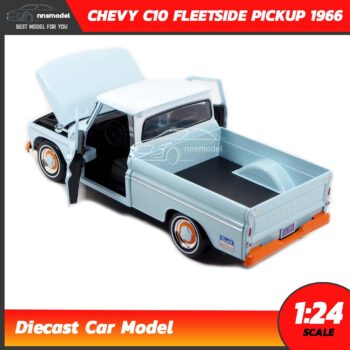 โมเดลรถคลาสสิค CHEVY C10 FLEETSIDE PICKUP 1956 GULF (1:24) โมเดลรถเหล็ก เปิดฝากระโปรงหน้ารถได้ พร้อมตั้งโชว์