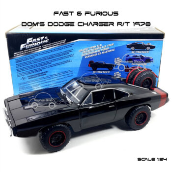 โมเดลรถ FAST7 DOM'S DODGE CHARGER R/T 1970 สีดำ (Scale 1:24)