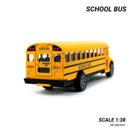 โมเดลรถ School Bus รถเหล็ก ของสะสม มีเสียงมีไฟ