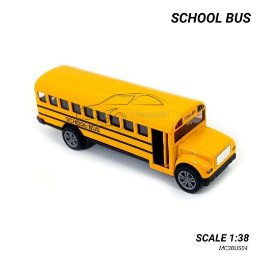 โมเดลรถ School Bus รถเหล็ก ของสะสม มีเสียงมีไฟ