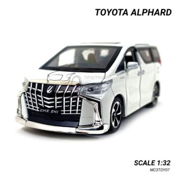 โมเดลรถตู้ TOYOTA ALPHARD สีขาว (Scale 1:32)