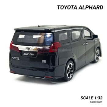 โมเดลรถตู้ TOYOTA ALPHARD สีดำ (Scale 1:32) โมเดลรถเหล็ก จำลองเหมือนจริง