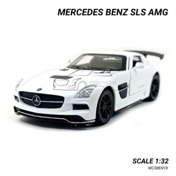 โมเดลรถยนต์ MERCEDES BENZ SLS AMG สีขาว (Scale 1:32)